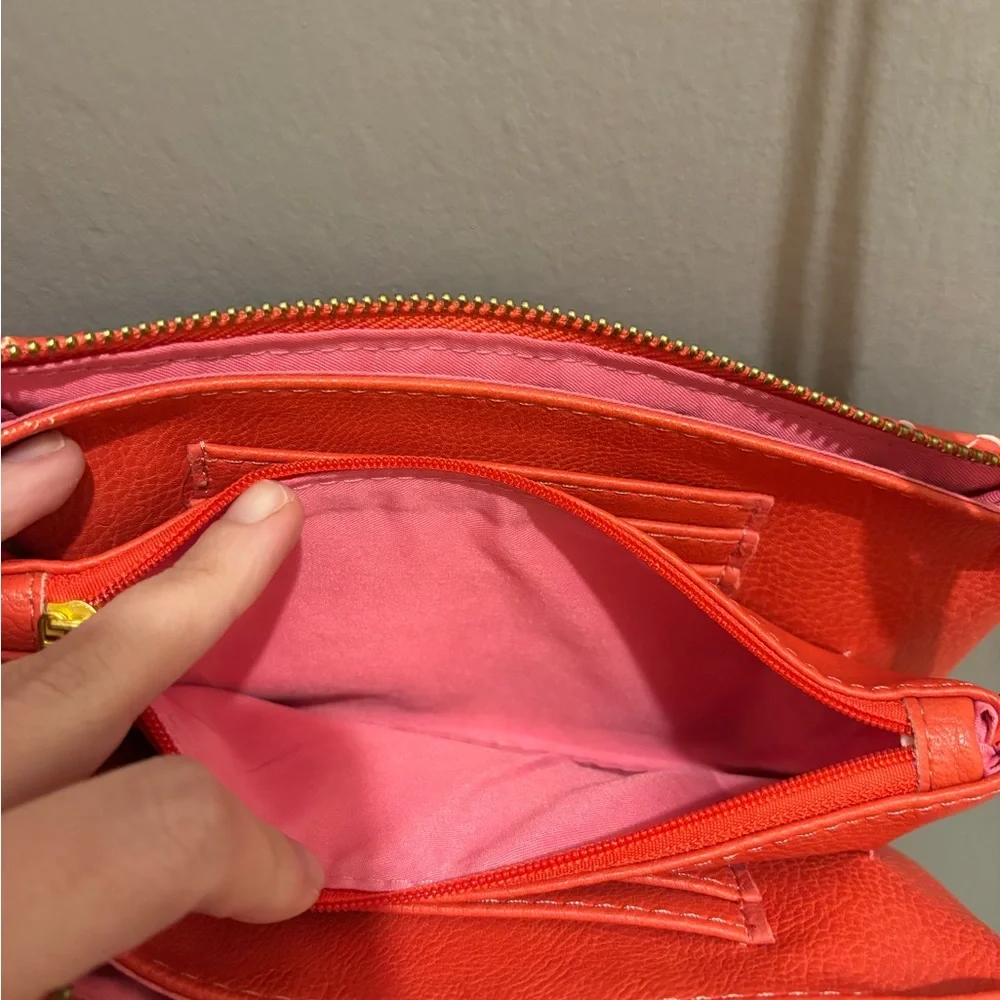 Elegant Coral Crossbody Bag